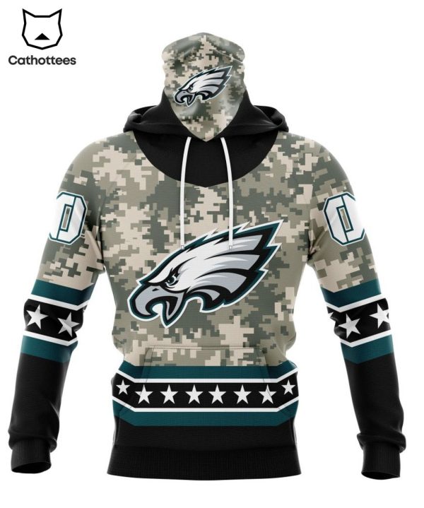 Personalized Philadelphia Eagles Special Camo Design For Veterans Day 3D Hoodie – WS01