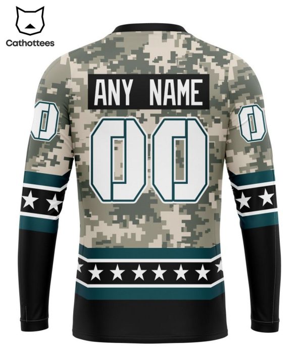 Personalized Philadelphia Eagles Special Camo Design For Veterans Day 3D Hoodie – WS01