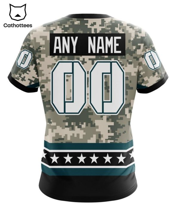 Personalized Philadelphia Eagles Special Camo Design For Veterans Day 3D Hoodie – WS01