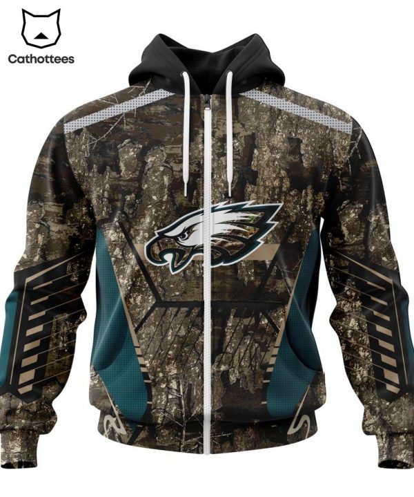 Personalized Philadelphia Eagles Special Camo Hunting Design 3D Hoodie