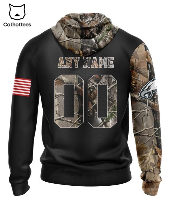 Personalized Philadelphia Eagles Special Camo Hunting Design With Skull Art 3D Hoodie