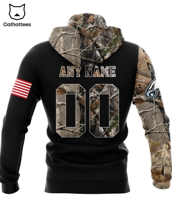 Personalized Philadelphia Eagles Special Camo Hunting Design With Skull Art 3D Hoodie