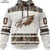 Personalized Philadelphia Eagles Special Camo Hunting Design With Skull Art 3D Hoodie