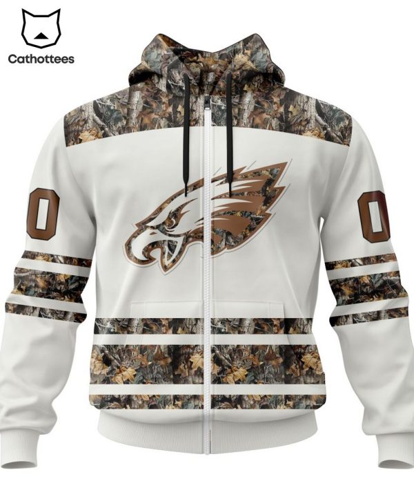 Personalized Philadelphia Eagles Special Camo Hunting Mascot Design 3D Hoodie