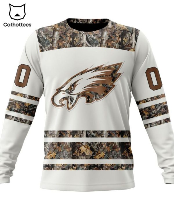 Personalized Philadelphia Eagles Special Camo Hunting Mascot Design 3D Hoodie