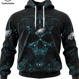 Personalized Philadelphia Eagles Special Design With Skull Art 3D Hoodie