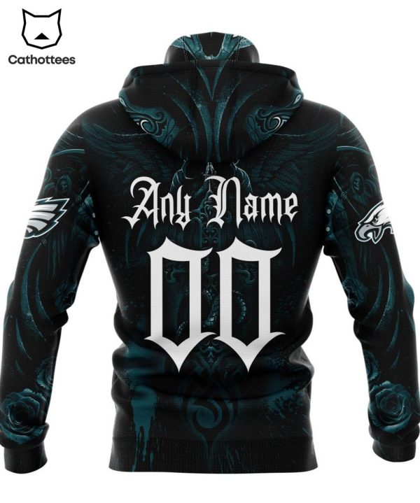 Personalized Philadelphia Eagles Special Design With Skull Art 3D Hoodie