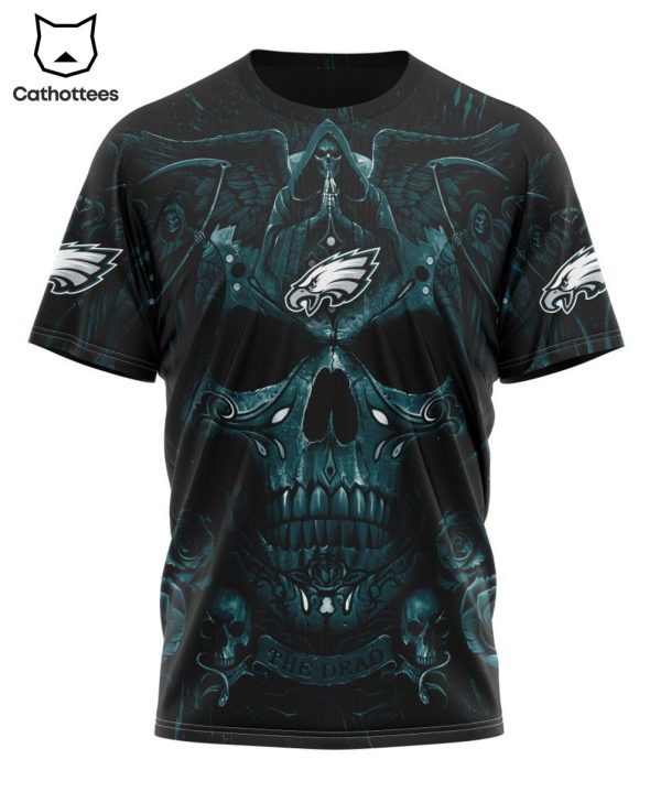 Personalized Philadelphia Eagles Special Design With Skull Art 3D Hoodie