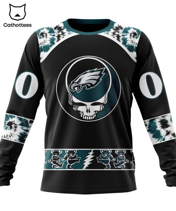 Personalized Philadelphia Eagles Special Grateful Dead Design 3D Hoodie