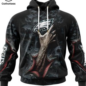 Personalized Philadelphia Eagles Special Horror Skull Art Design 3D Hoodie