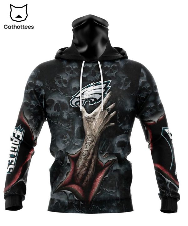 Personalized Philadelphia Eagles Special Horror Skull Art Design 3D Hoodie