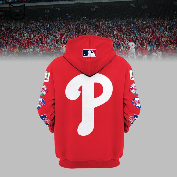 Philadelphia Phillies 2023 Postseason Nike Logo Red Design 3D Hoodie