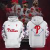 Philadelphia Phillies White Red Design 3D Hoodie
