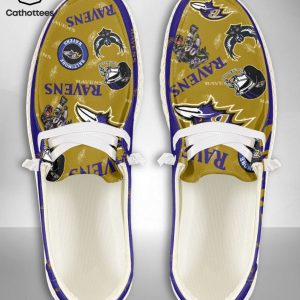 PREMIUM NFL Baltimore Ravens  Custom Name Hey Dude Shoes