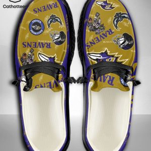 PREMIUM NFL Baltimore Ravens  Custom Name Hey Dude Shoes