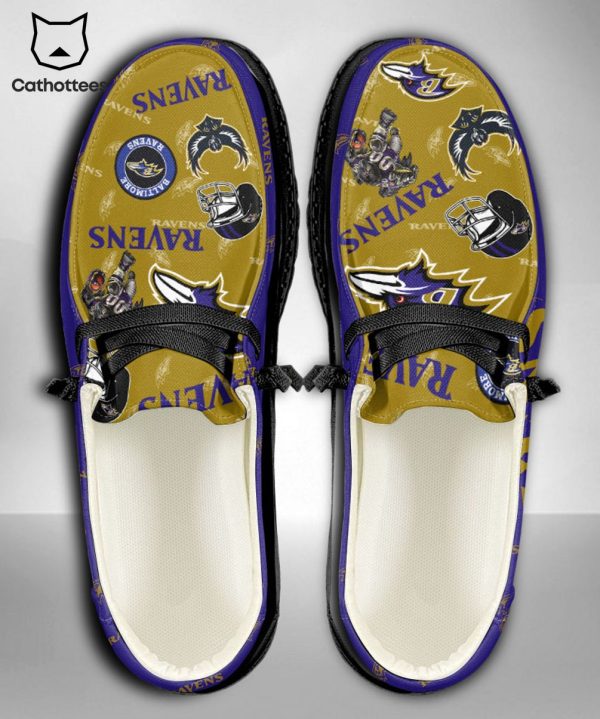 PREMIUM NFL Baltimore Ravens  Custom Name Hey Dude Shoes