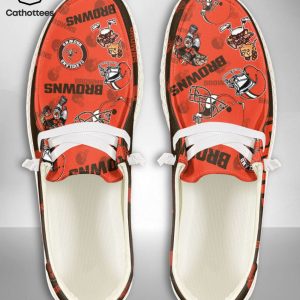 PREMIUM NFL Cleveland Browns  Custom Name Hey Dude Shoes