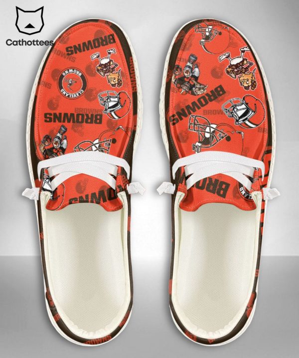 PREMIUM NFL Cleveland Browns  Custom Name Hey Dude Shoes