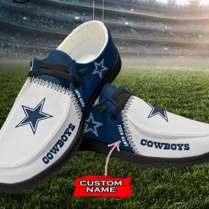 PREMIUM Personalized NFL Dallas Cowboys Logo Design Hey Dude Shoes