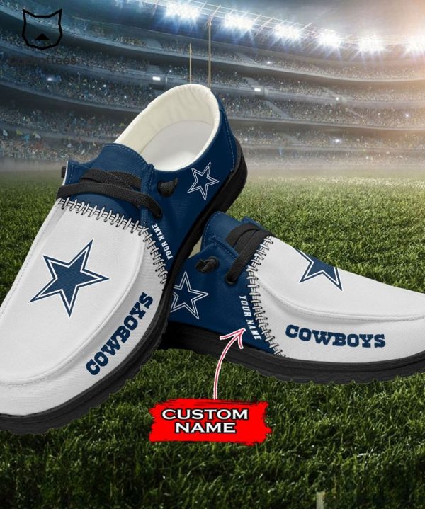 PREMIUM Personalized NFL Dallas Cowboys Logo Design Hey Dude Shoes