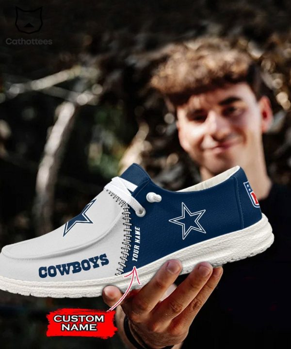 PREMIUM Personalized NFL Dallas Cowboys Logo Design Hey Dude Shoes