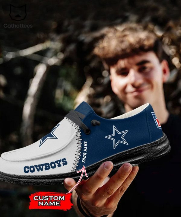 PREMIUM Personalized NFL Dallas Cowboys Logo Design Hey Dude Shoes