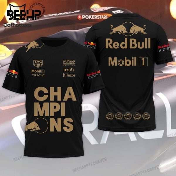 Red Bull Mobil1 Champions Tezos Logo Design 3D Hoodie