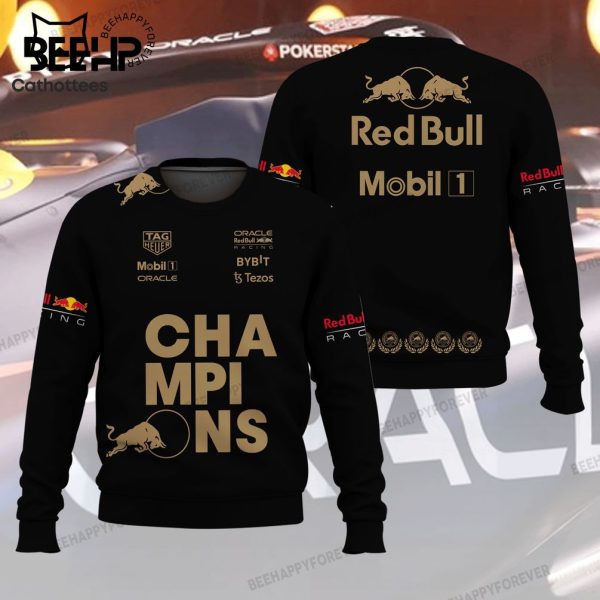 Red Bull Mobil1 Champions Tezos Logo Design 3D Hoodie