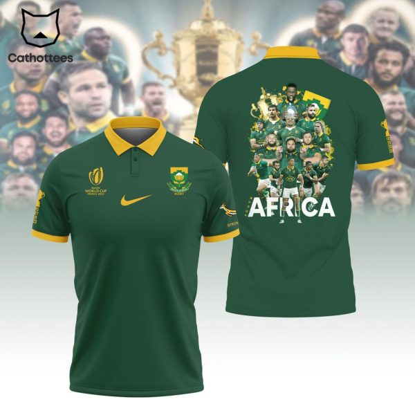 Rugby World Cup 2023 Nike Logo Green Africa Design 3D Polo Shirt