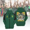 Rugby World Cup France 2023 South Africa Portrait Green Black Design 3D Hoodie