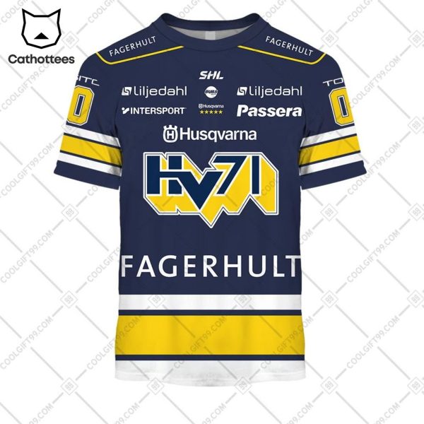 SHL HV71 Fagerhult Logo Design Home 3D Hoodie