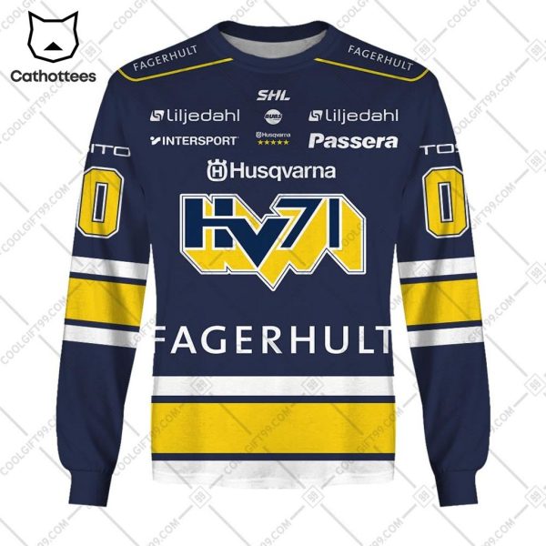 SHL HV71 Fagerhult Logo Design Home 3D Hoodie