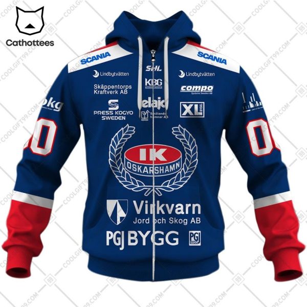 SHL IK Oskarshamn Virkvarn Logo Design 3D Hoodie