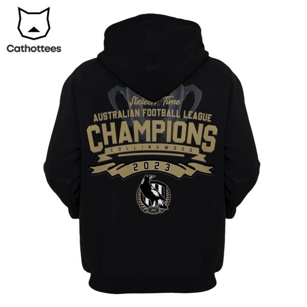 Sixteen Time Australian Football League Champions Collingwood 2023 Mascot Design 3D Hoodie