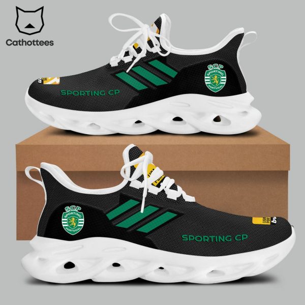 Sporting CP Portugal Full Black Logo Design Max Soul Shoes