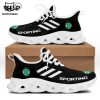 Sporting Lisbon Green Mesh Shoes With Black Stripes Design Max Soul Shoes