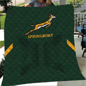 Springboks Green Mascot Design Blanket