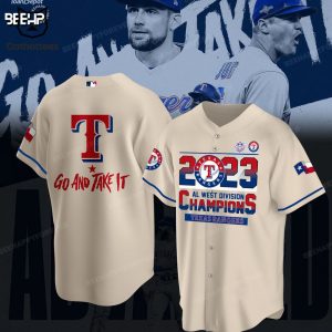 Texas Rangers 2023 AL West Division Go And Take It Champions Baseball  Jersey - Cathottees