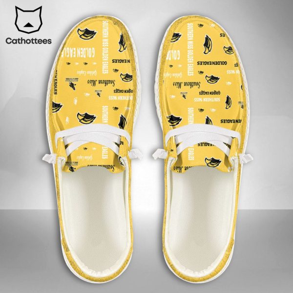 THE BEST NCAA Southern Miss Golden Eagles Custom Name Hey Dude Shoes