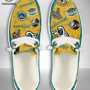 THE BEST NFL Jacksonville Jaguars  Custom Name Hey Dude Shoes