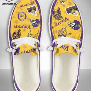 THE BEST NFL Minnesota Vikings  Custom Name Hey Dude Shoes