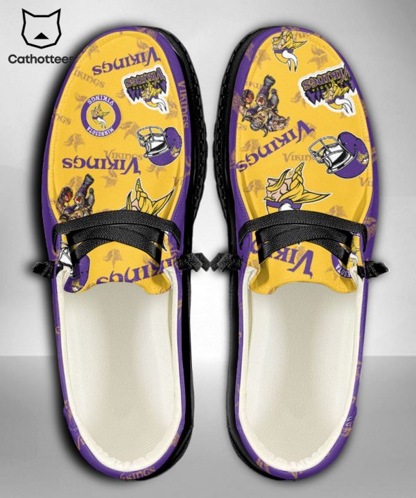 THE BEST NFL Minnesota Vikings  Custom Name Hey Dude Shoes