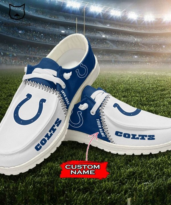 THE BEST Personalized NFL Indianapolis Colts Logo Design Hey Dude Shoes