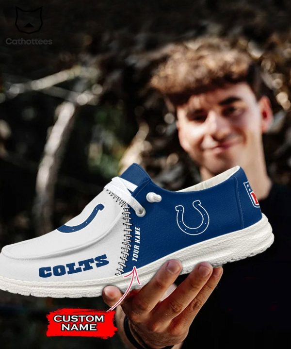 THE BEST Personalized NFL Indianapolis Colts Logo Design Hey Dude Shoes