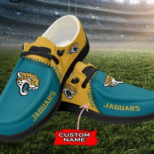 THE BEST Personalized NFL Jacksonville Jaguars The JaguarLogo Design Hey Dude Shoes