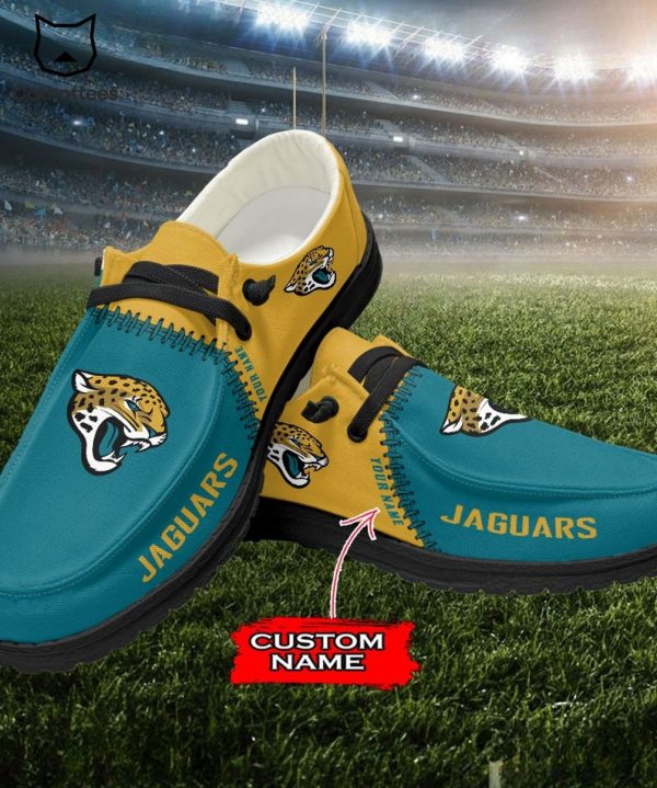 THE BEST Personalized NFL Jacksonville Jaguars The JaguarLogo Design Hey Dude Shoes