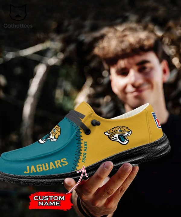 THE BEST Personalized NFL Jacksonville Jaguars The JaguarLogo Design Hey Dude Shoes