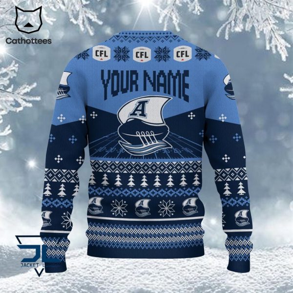 Toronto Argonauts CFL Mascot Blue Christmas Design 3D Sweater