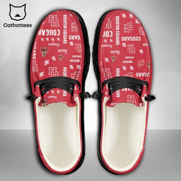 TRENDING NCAA Houston Cougars Custom Name Hey Dude Shoes