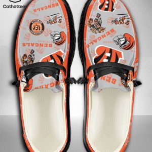 TRENDING NFL Cincinnati Bengals  Custom Name Hey Dude Shoes